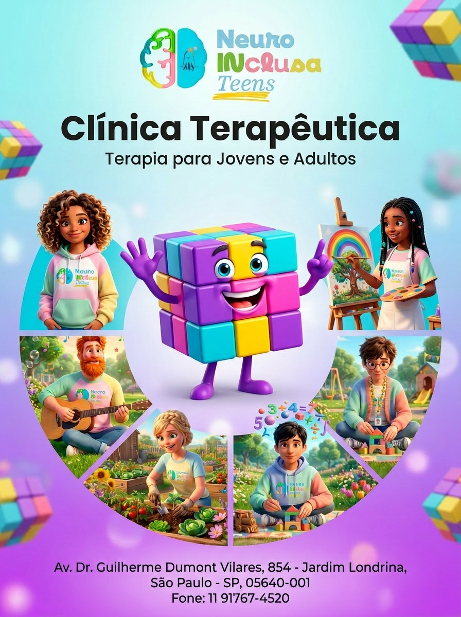 Peça visual institucional da NeuroINclusa Teens